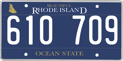 RI license plate 610709