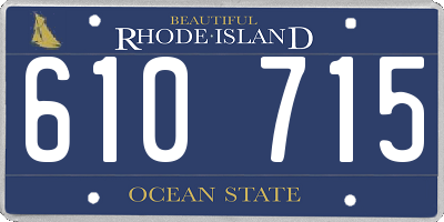RI license plate 610715