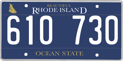 RI license plate 610730
