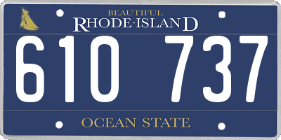 RI license plate 610737