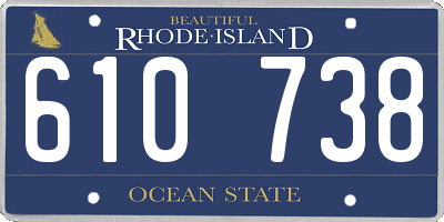 RI license plate 610738
