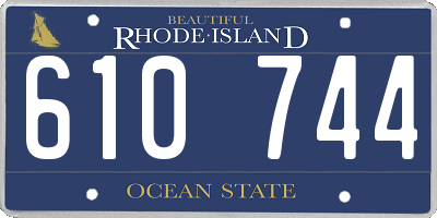 RI license plate 610744
