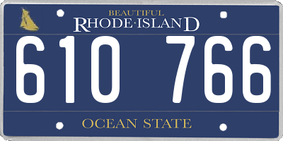 RI license plate 610766