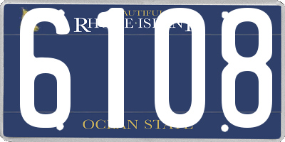 RI license plate 6108