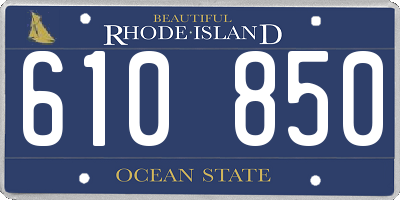 RI license plate 610850