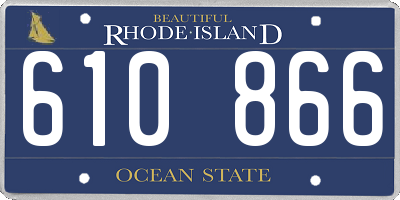 RI license plate 610866