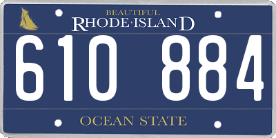 RI license plate 610884
