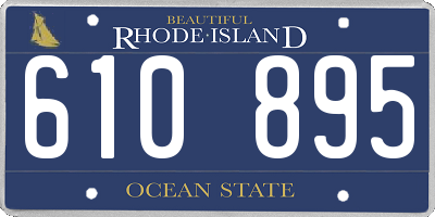 RI license plate 610895