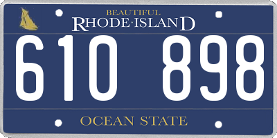 RI license plate 610898