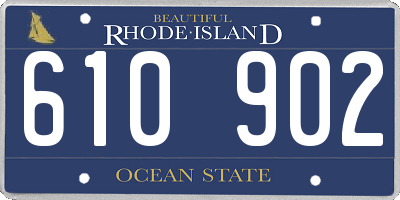 RI license plate 610902