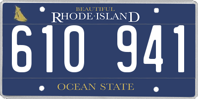 RI license plate 610941