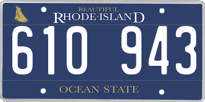 RI license plate 610943
