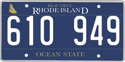 RI license plate 610949