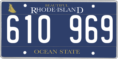 RI license plate 610969