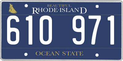 RI license plate 610971