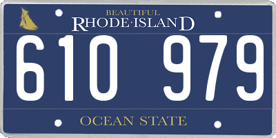 RI license plate 610979