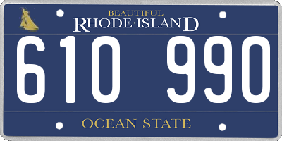 RI license plate 610990