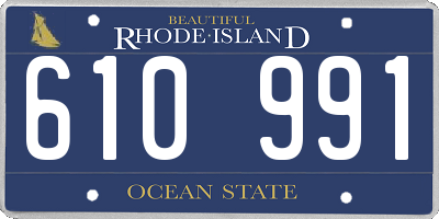 RI license plate 610991