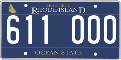 RI license plate 611000