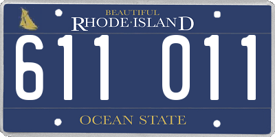 RI license plate 611011