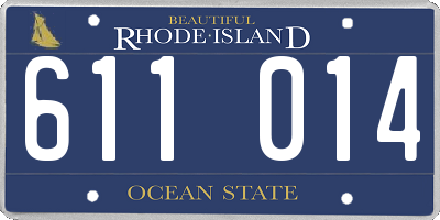 RI license plate 611014