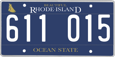 RI license plate 611015