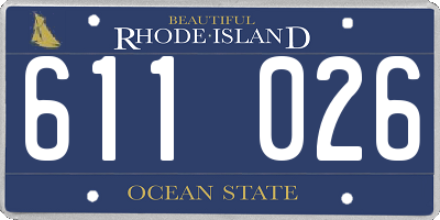 RI license plate 611026