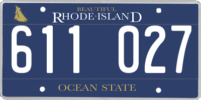 RI license plate 611027
