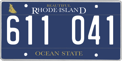RI license plate 611041