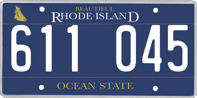 RI license plate 611045