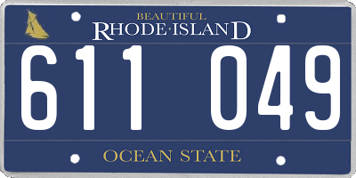 RI license plate 611049