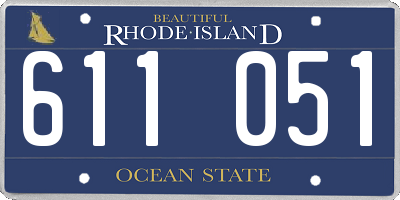 RI license plate 611051