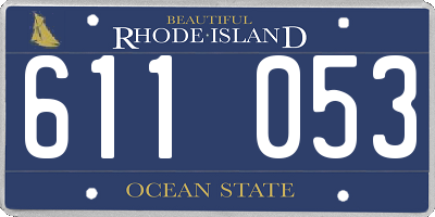RI license plate 611053