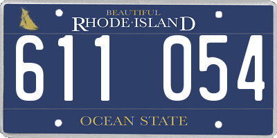 RI license plate 611054