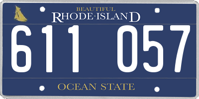 RI license plate 611057