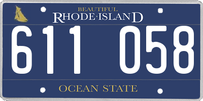 RI license plate 611058