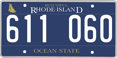 RI license plate 611060