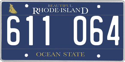 RI license plate 611064