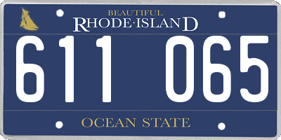 RI license plate 611065