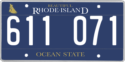 RI license plate 611071