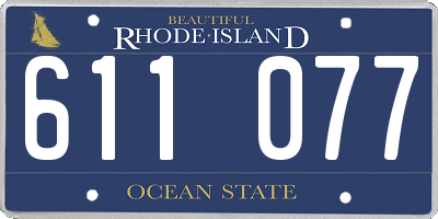 RI license plate 611077