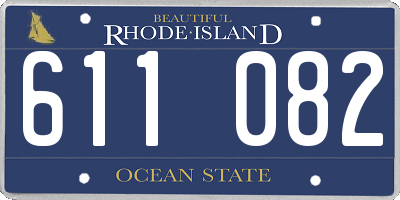 RI license plate 611082