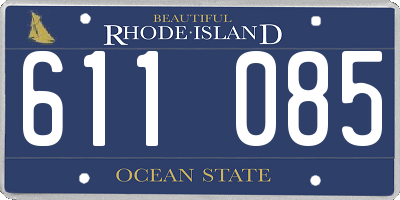 RI license plate 611085