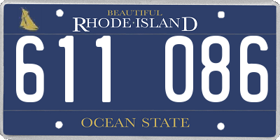 RI license plate 611086