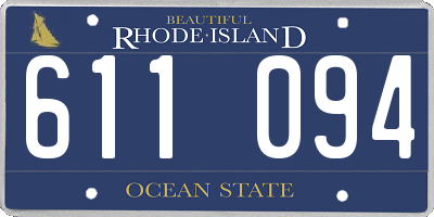 RI license plate 611094