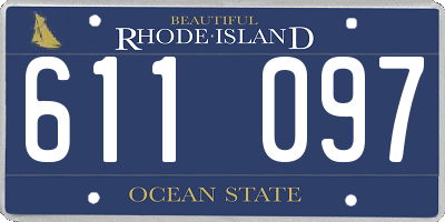 RI license plate 611097
