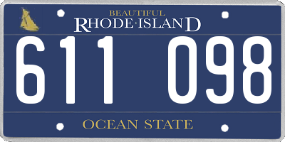 RI license plate 611098