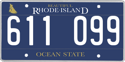 RI license plate 611099
