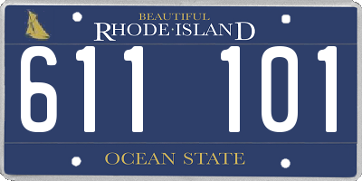 RI license plate 611101