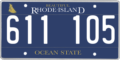 RI license plate 611105
